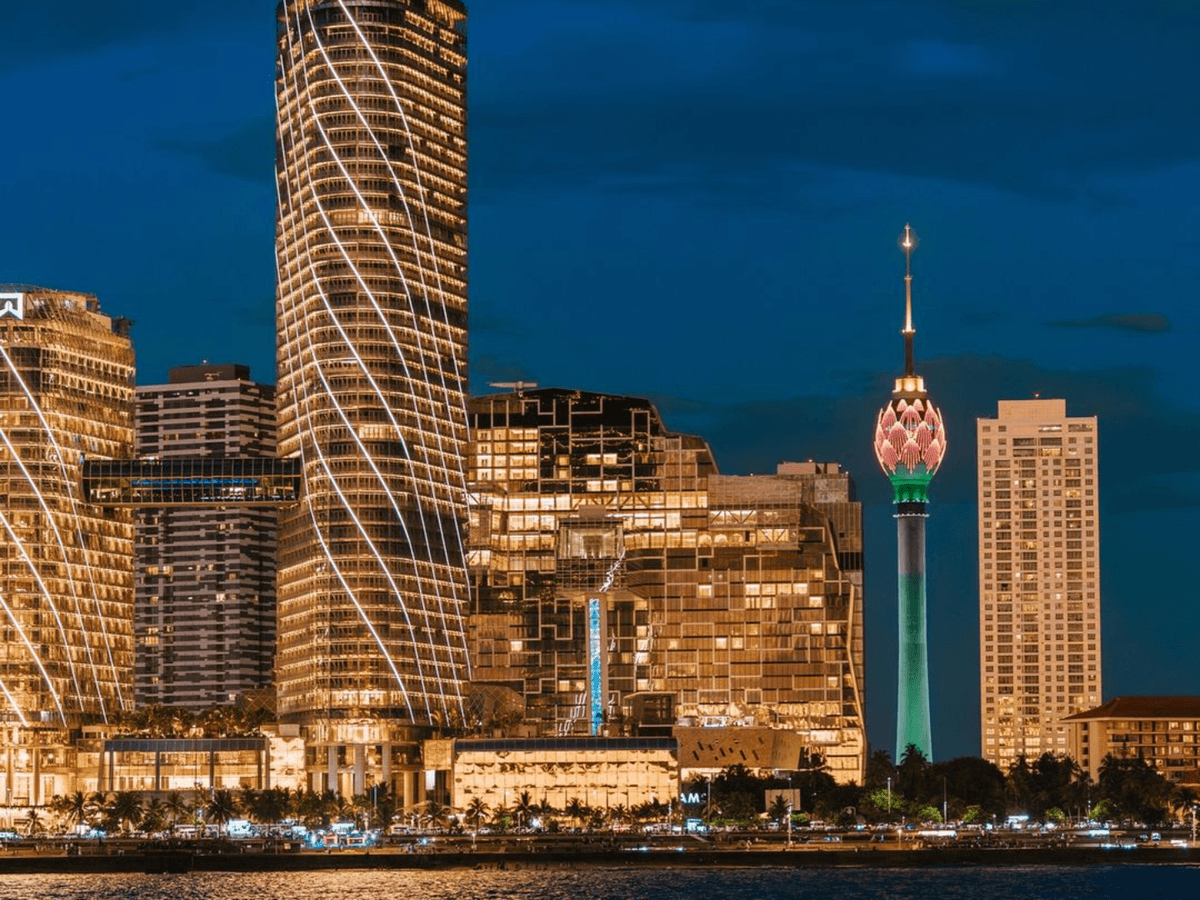 Modern architectural building in Colombo skyline