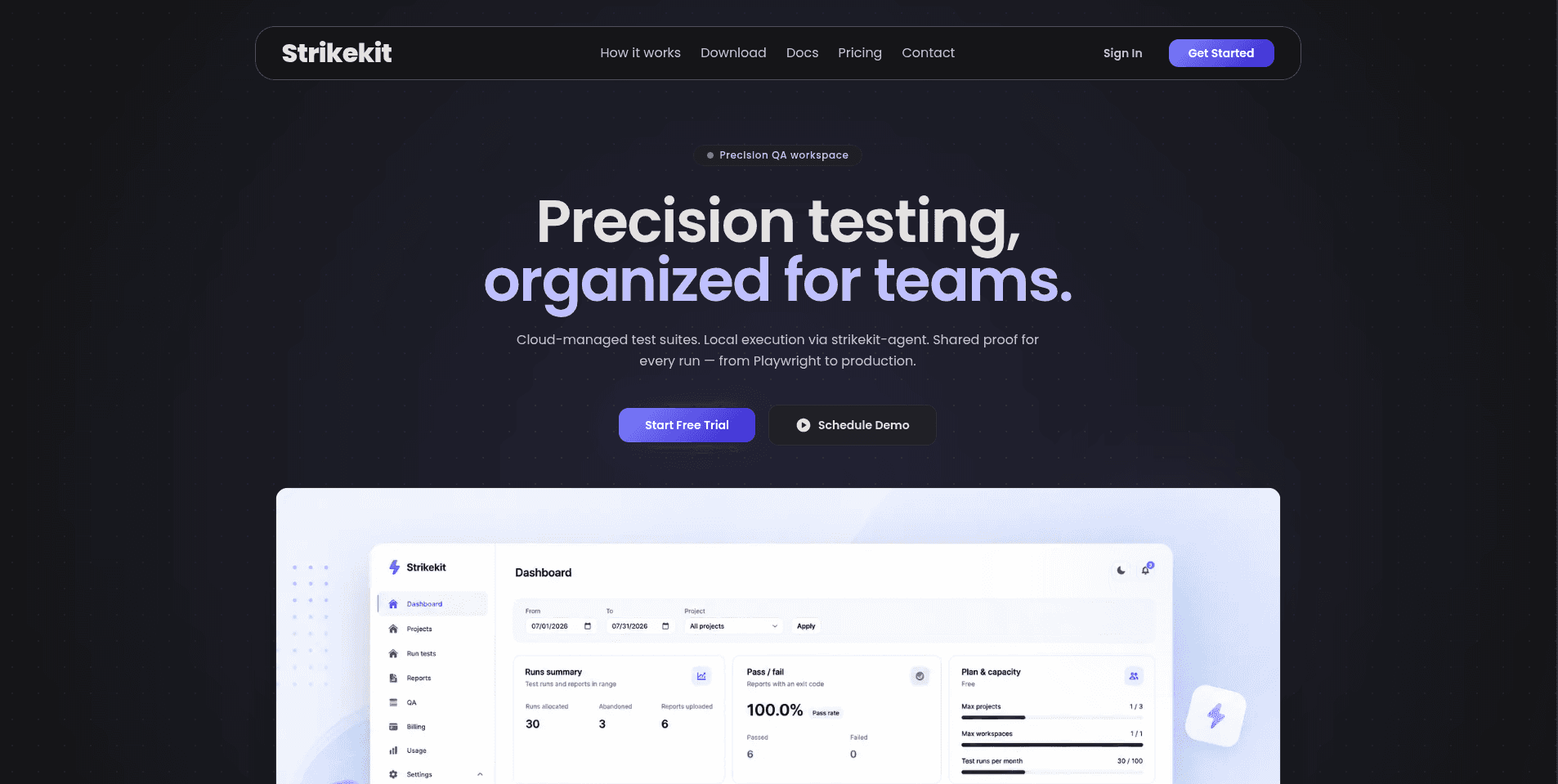 Strikekit — Gloocan QA automation platform